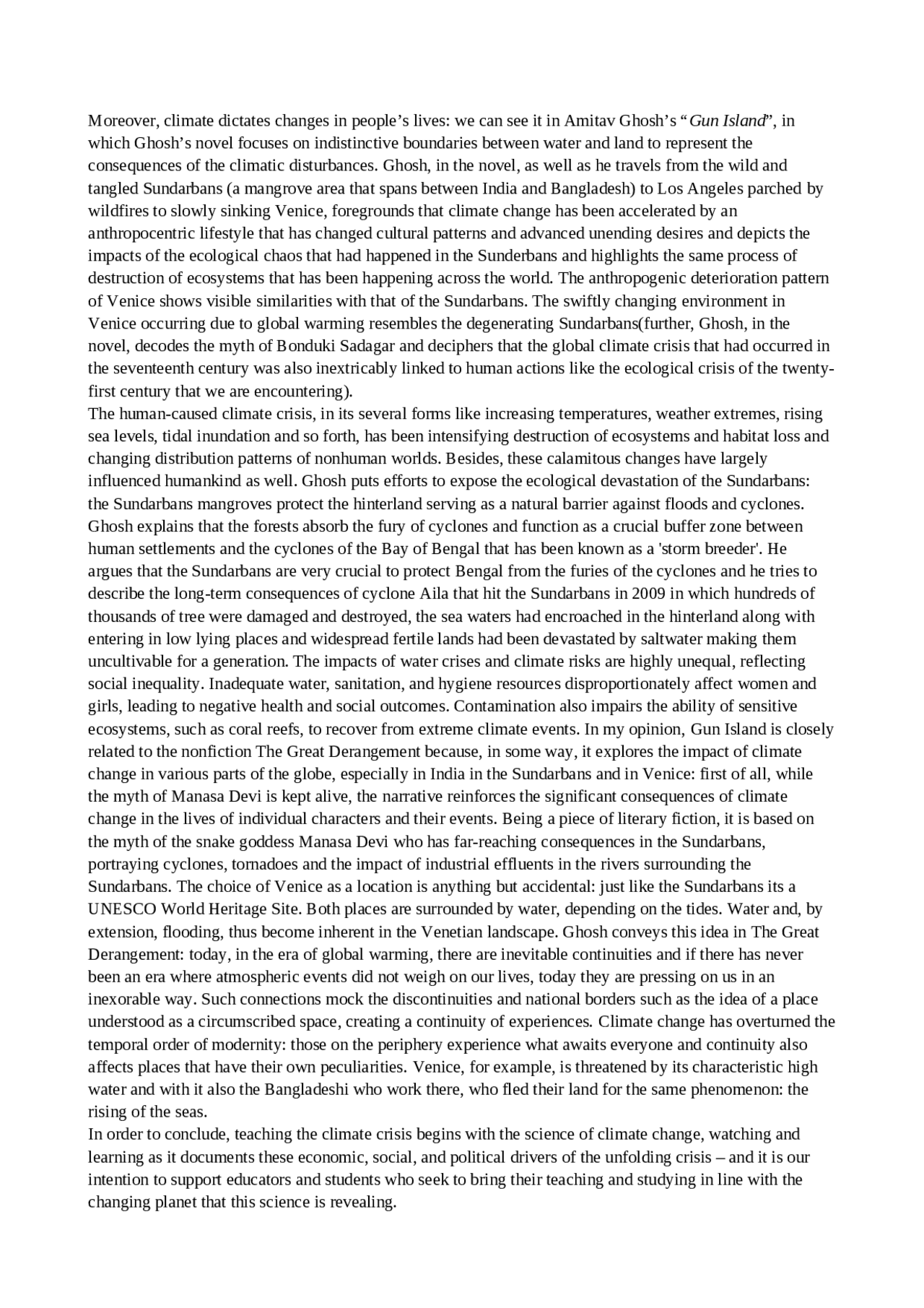 Gun Island by A.Ghosh Schemi e mappe concettuali di Letteratura