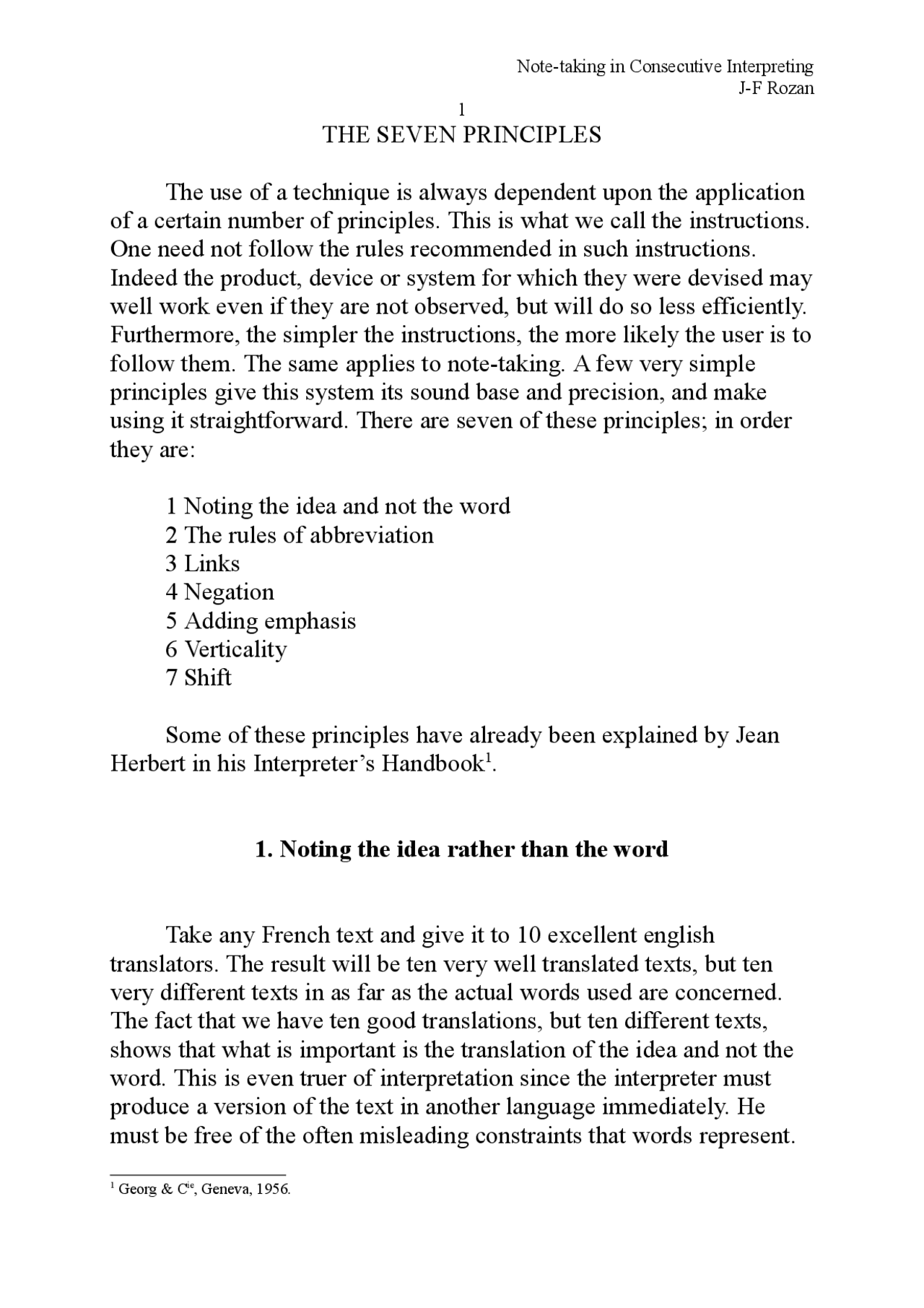 Note Taking Principles Note Taking principles Rozan | Appunti di Traduzione | Docsity