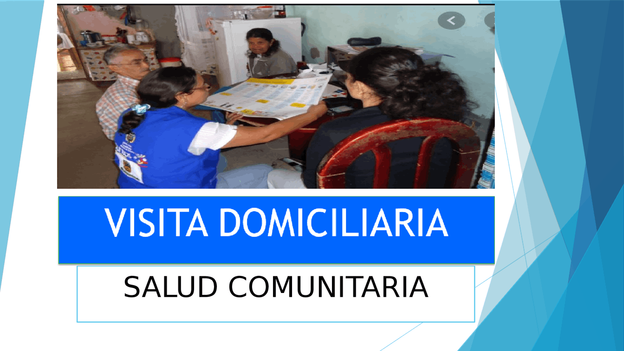 Visita domiciliaria enfermeria | Diapositivas de Biología | Docsity