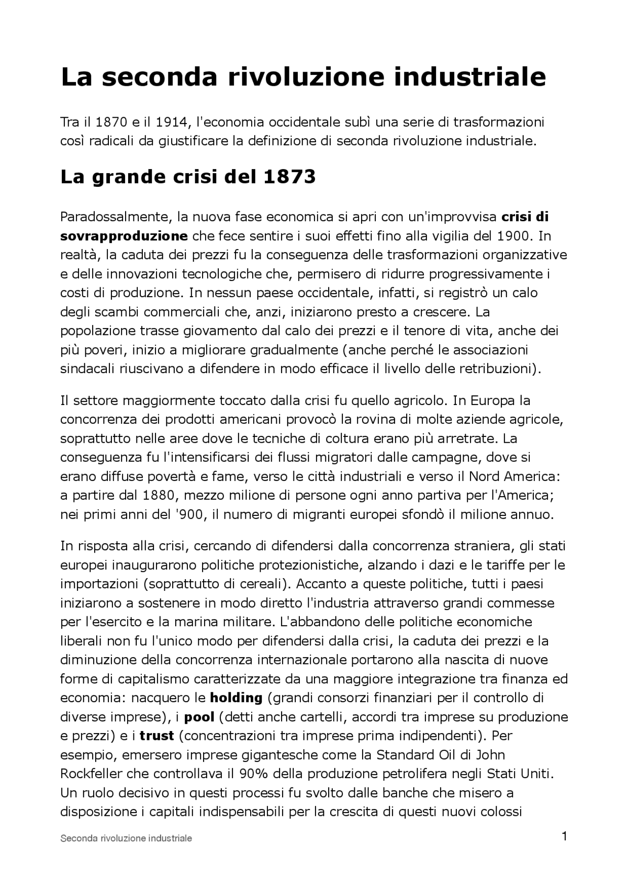 Seconda rivoluzione industriale Docsity Seconda rivoluzione industriale Docsity