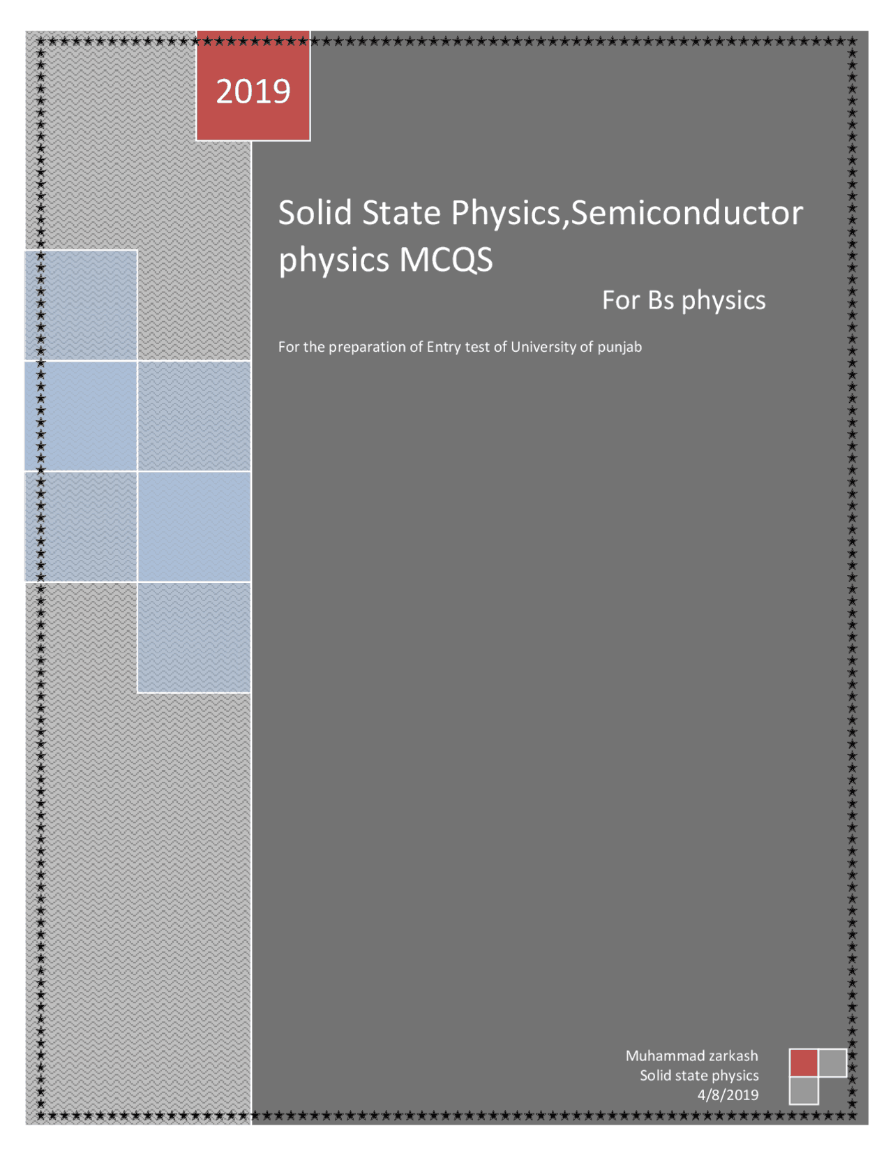 A critical quiz on solid state physics | Quizzes Solid State Physics ...