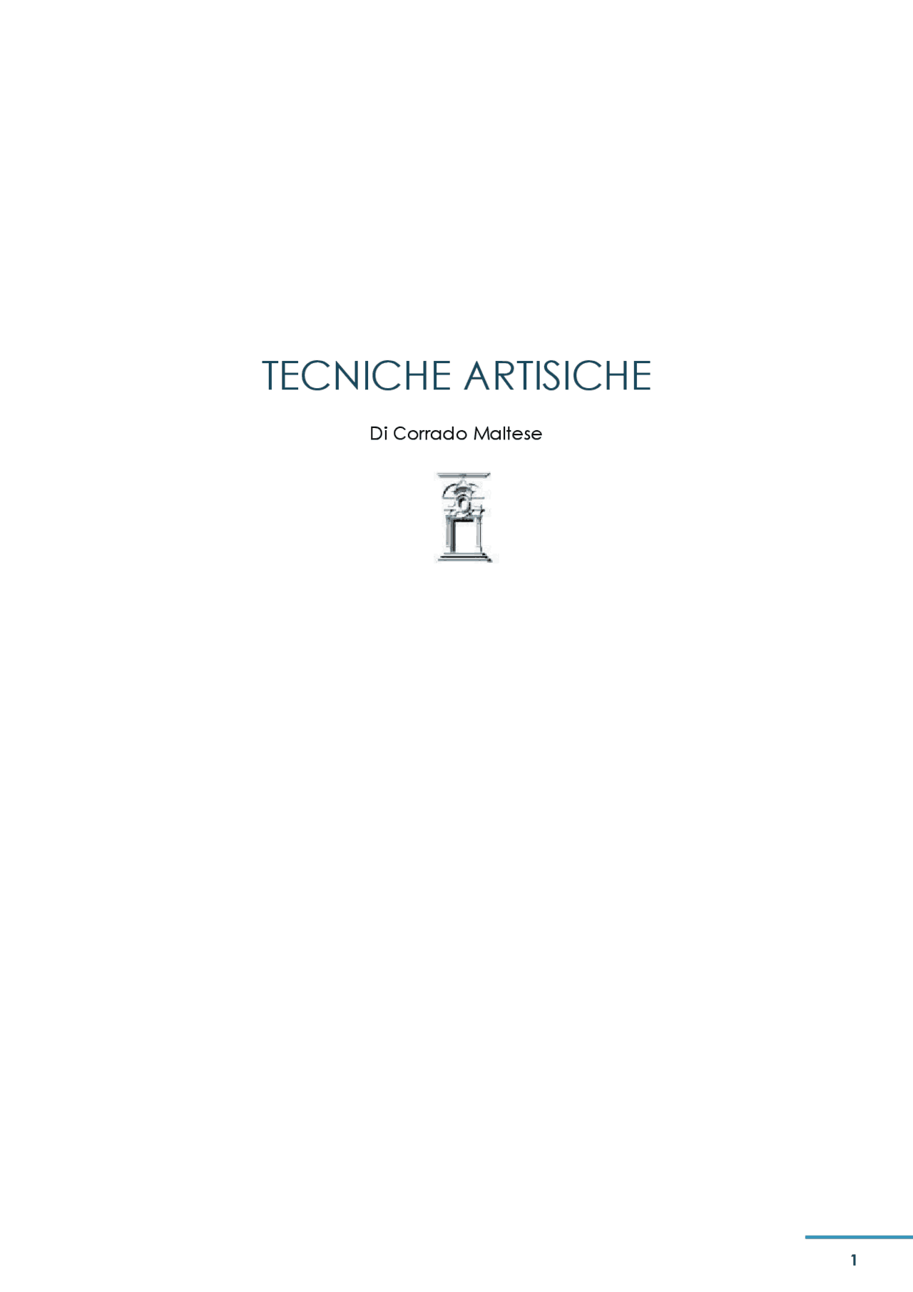 Tecniche artistiche di corrado maltese Docsity