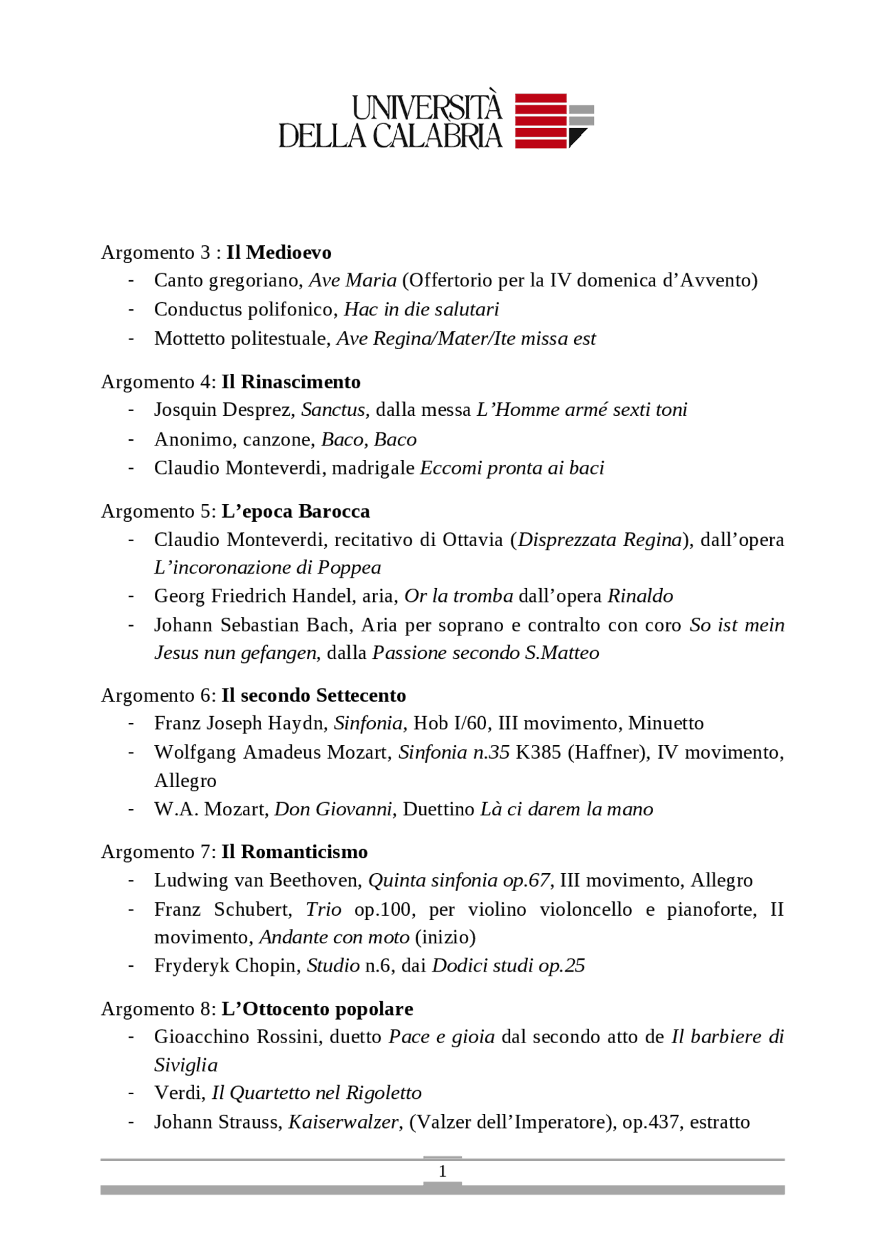 Esame Egidio Pozzi Unical SFP Docsity