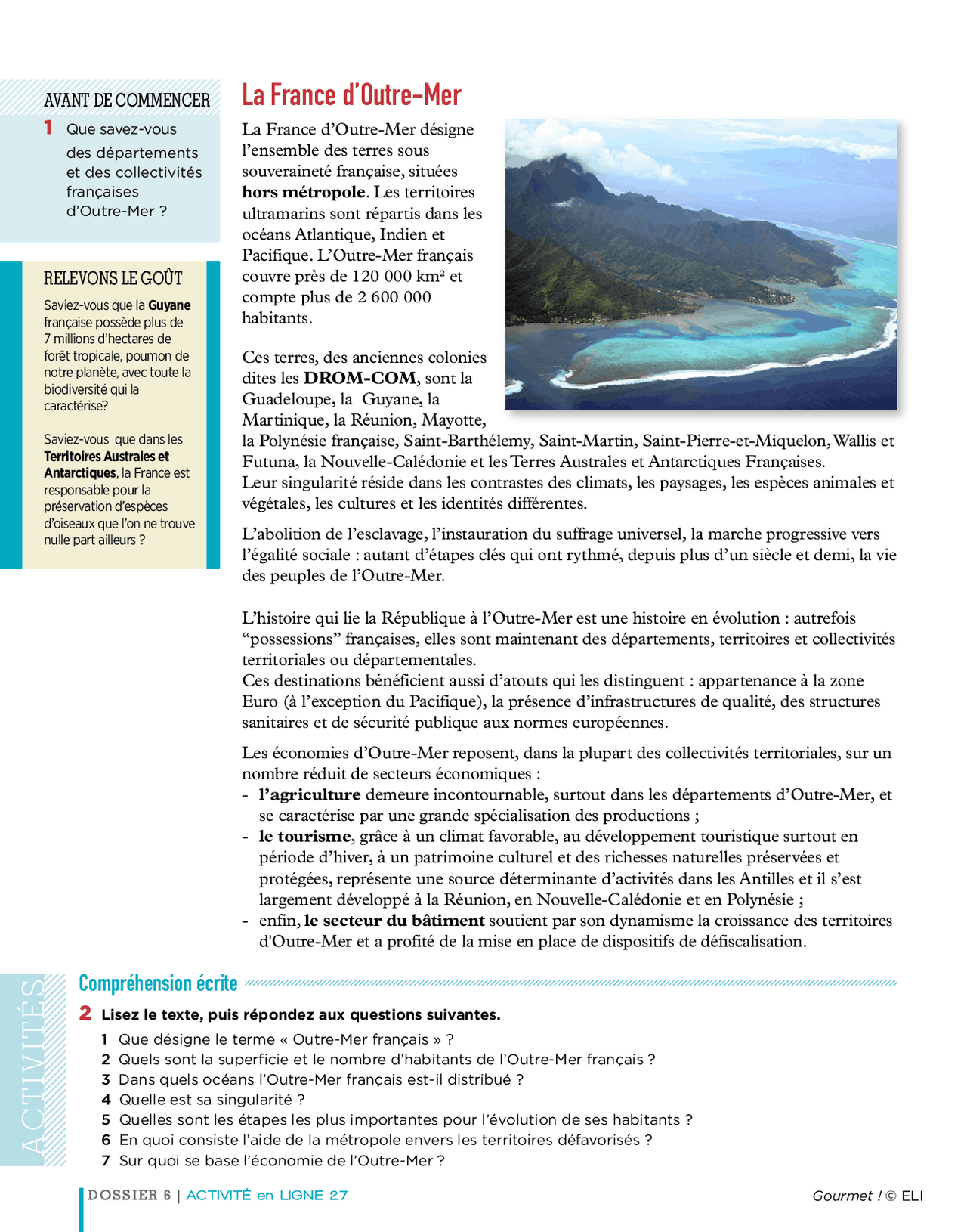 La France d’Outre-Mer | Guide, Progetti e Ricerche di Francese | Docsity