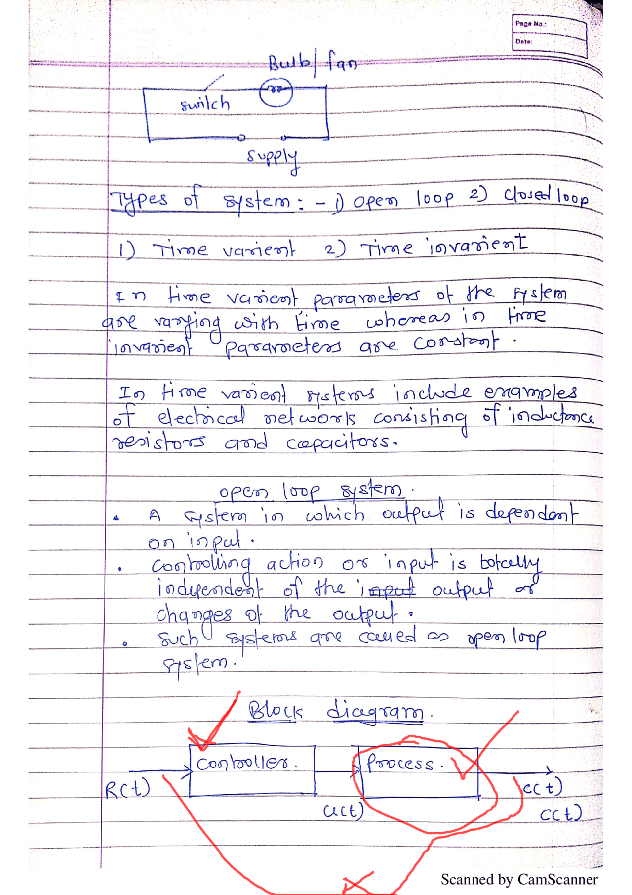 Lectures notes of Control system - Docsity