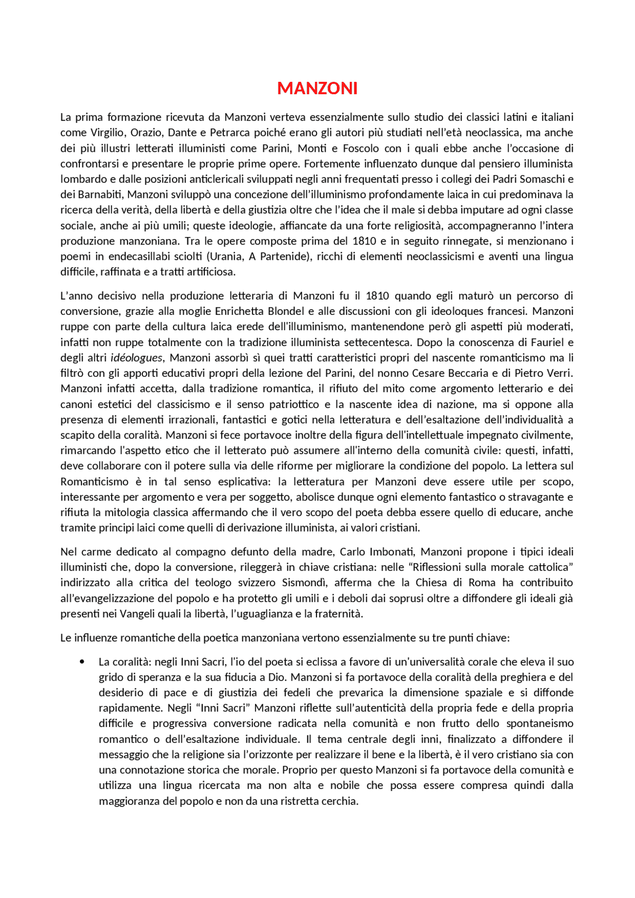 Manzoni e il romanzo storico Docsity Manzoni e il romanzo storico Docsity
