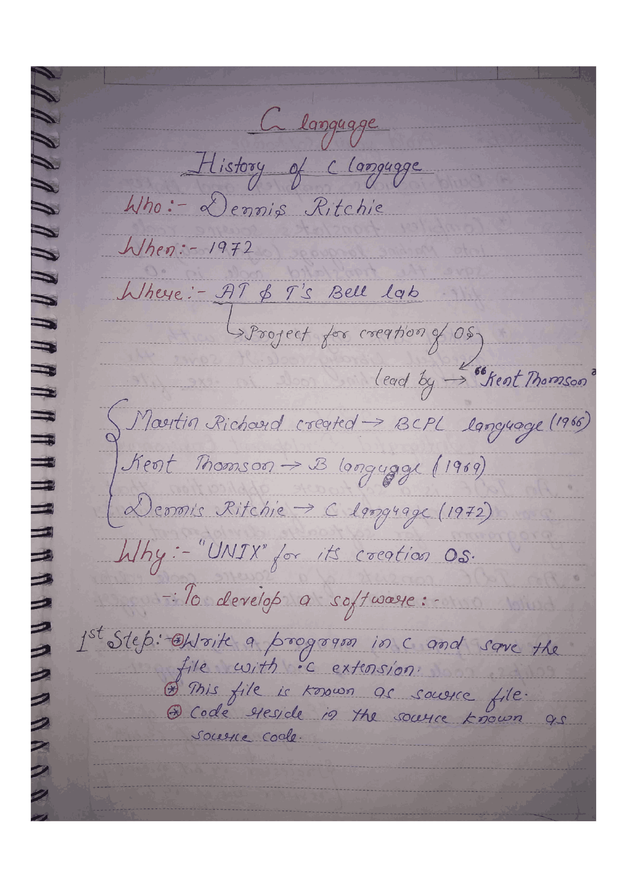 Computer Science - Introduction of C Programming Handwritten Notes ...