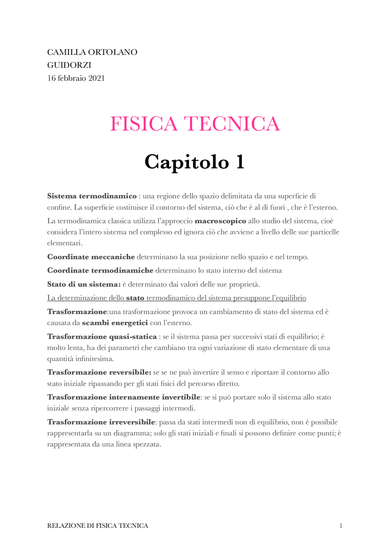 Lezioni di Fisica Tecnica Apuntes de Fisica Tecnica Ambientale Docsity