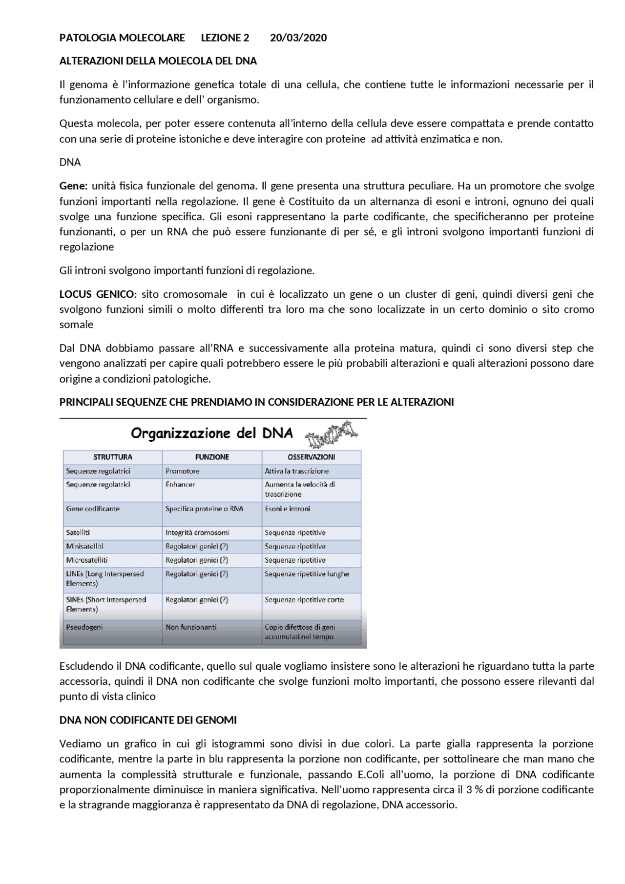 Patologia molecolare Docsity