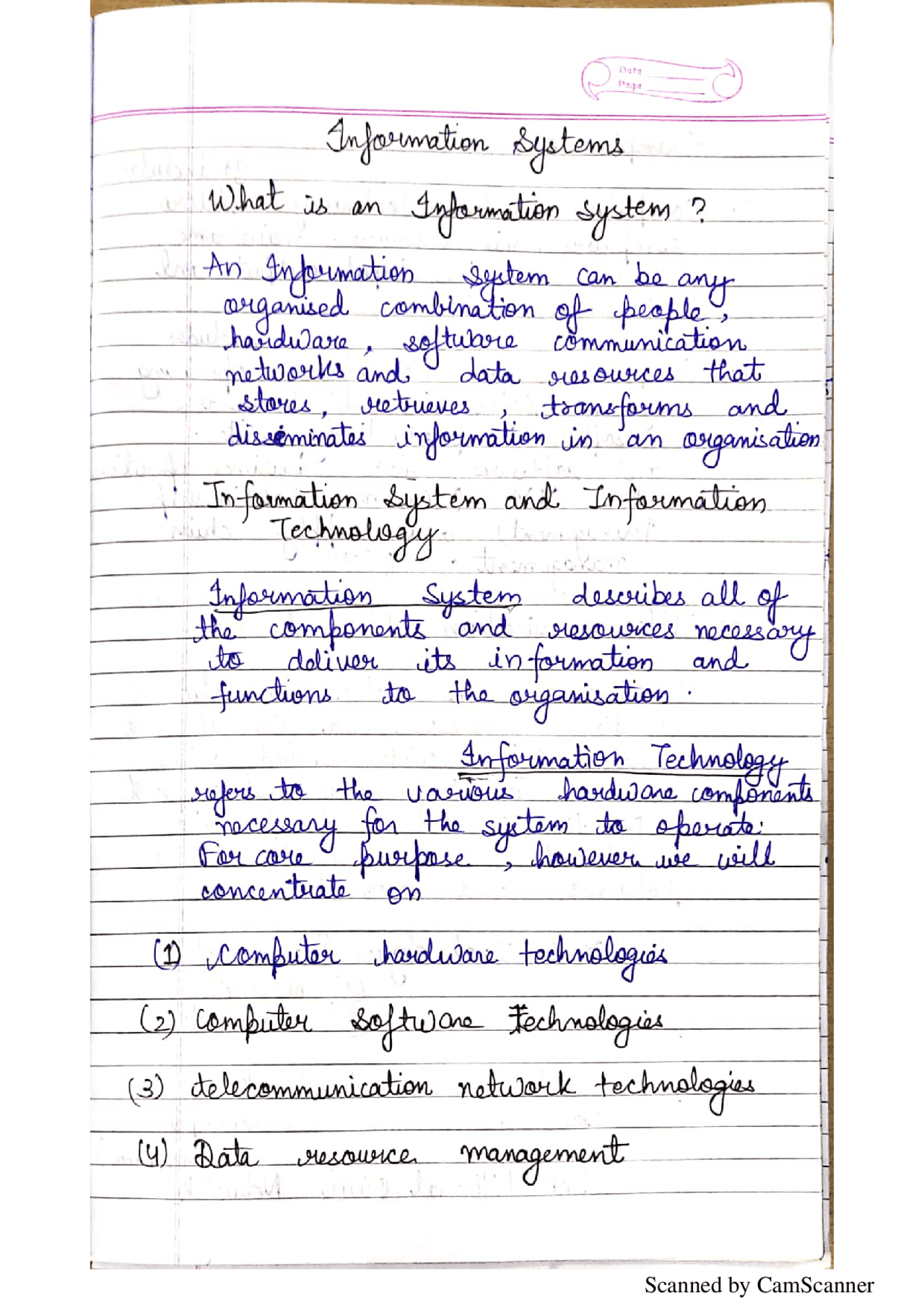Information System notes UIET Kanpur | Lecture notes Information ...