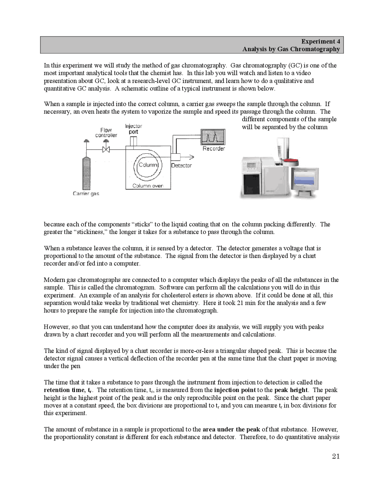 Gc Report Gas chromatography lab report analysis - Docsity