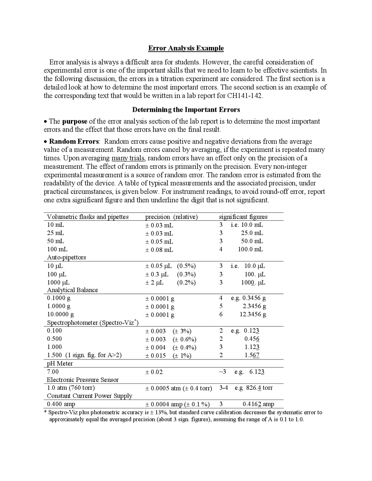 Error Analysis Problem Example Error Analysis Example - Docsity