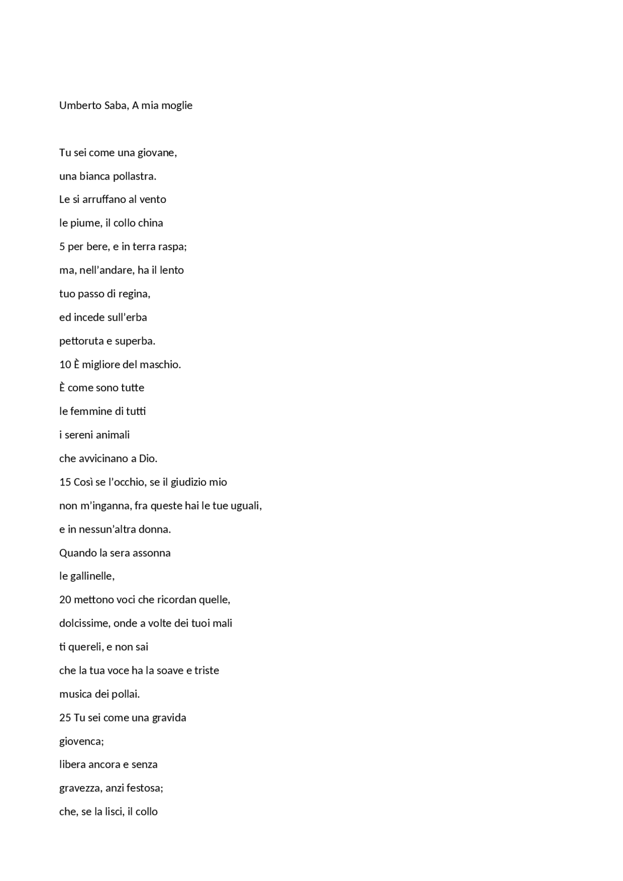 Umberto Saba Umberto Saba