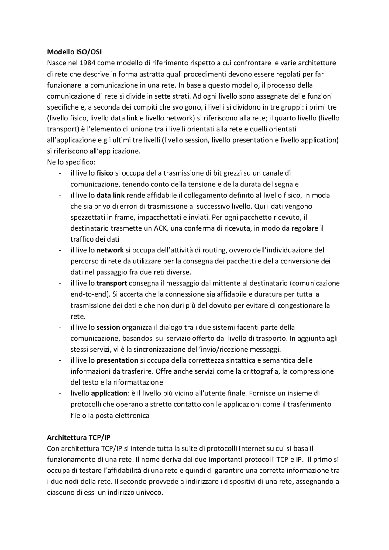 Modello ISO/OSI e Architettura TCP/IP: Strati di Comunicazione in Reti ...