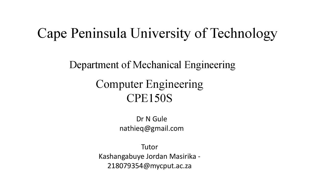 Introduction to Computer Engineering - Docsity