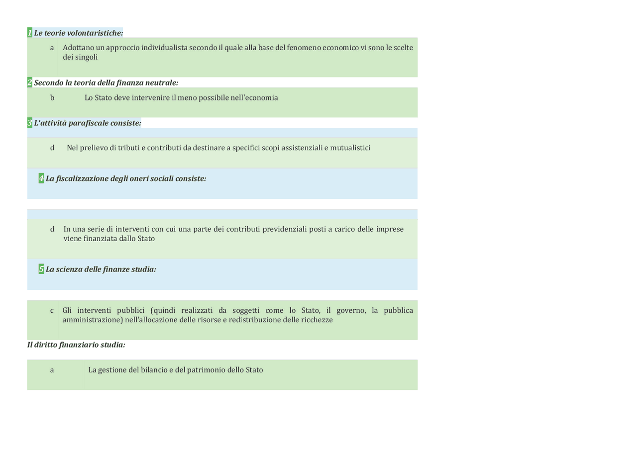 PDF - DOMANDE E RISPOSTE DIRITTO tributario - PEGASO - Docsity