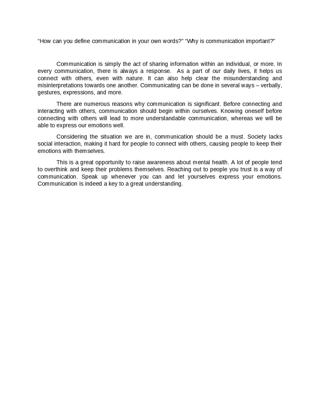 Why is Oral Communication Important? - Docsity