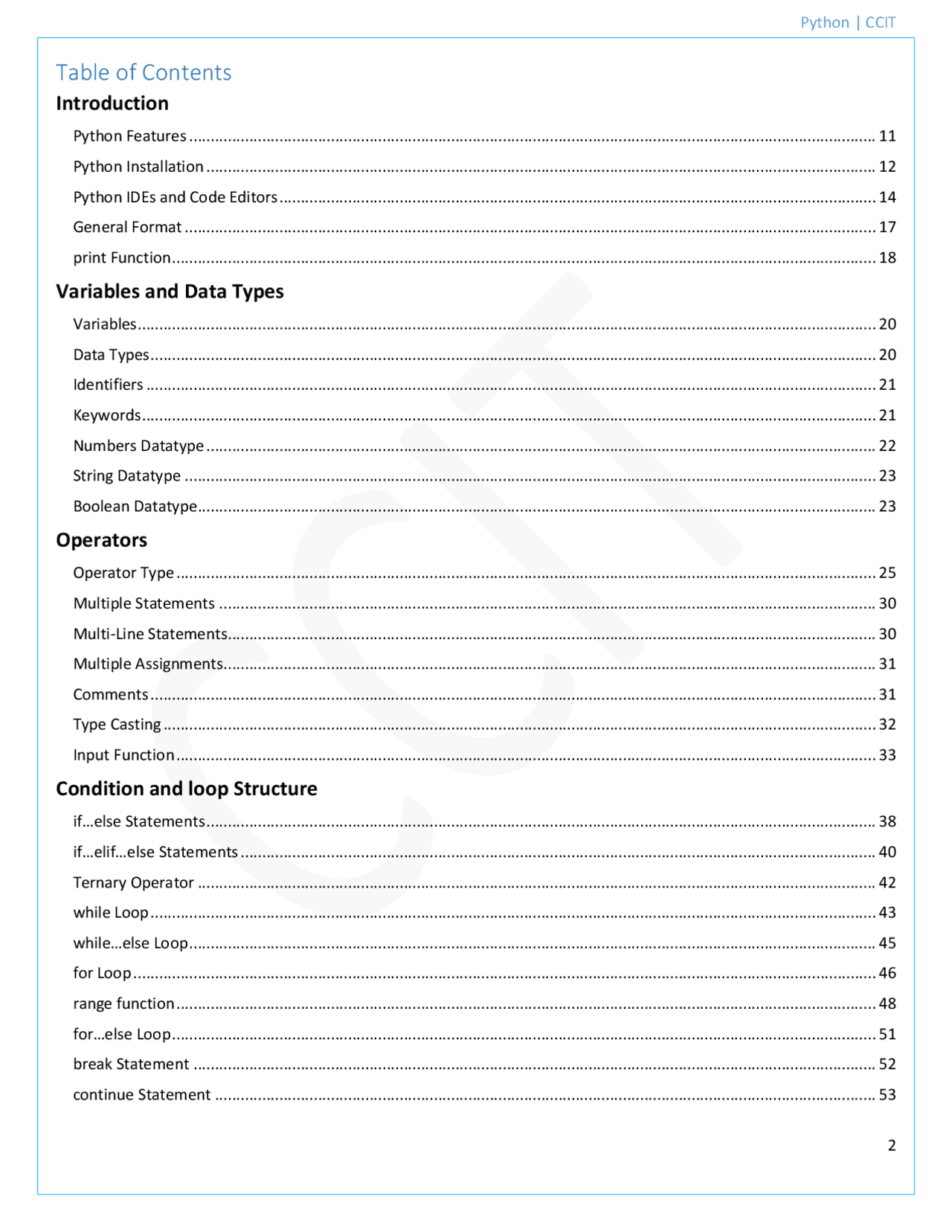 Python programming language - Docsity