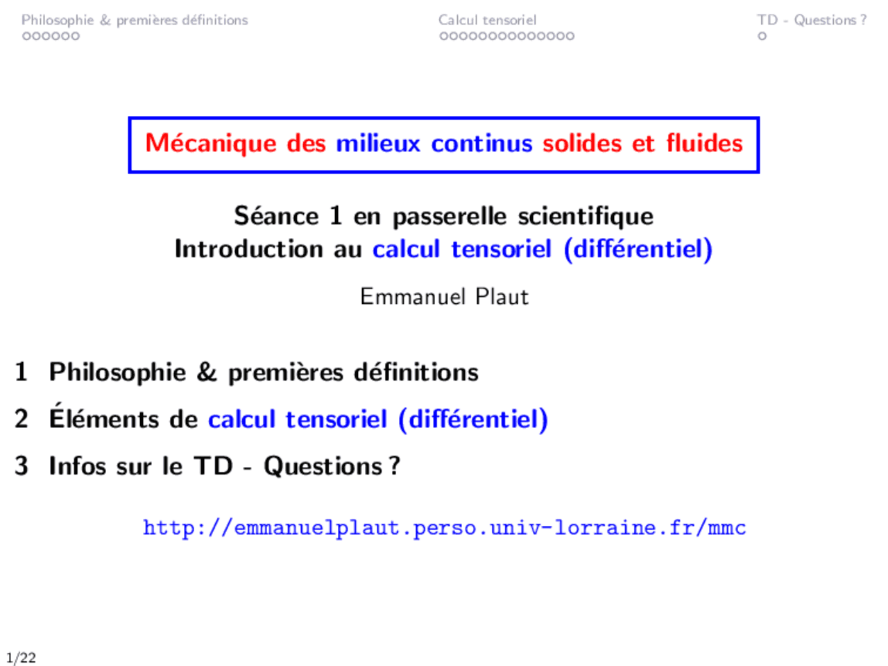 Mécanique des milieux continus solides et fluides Docsity