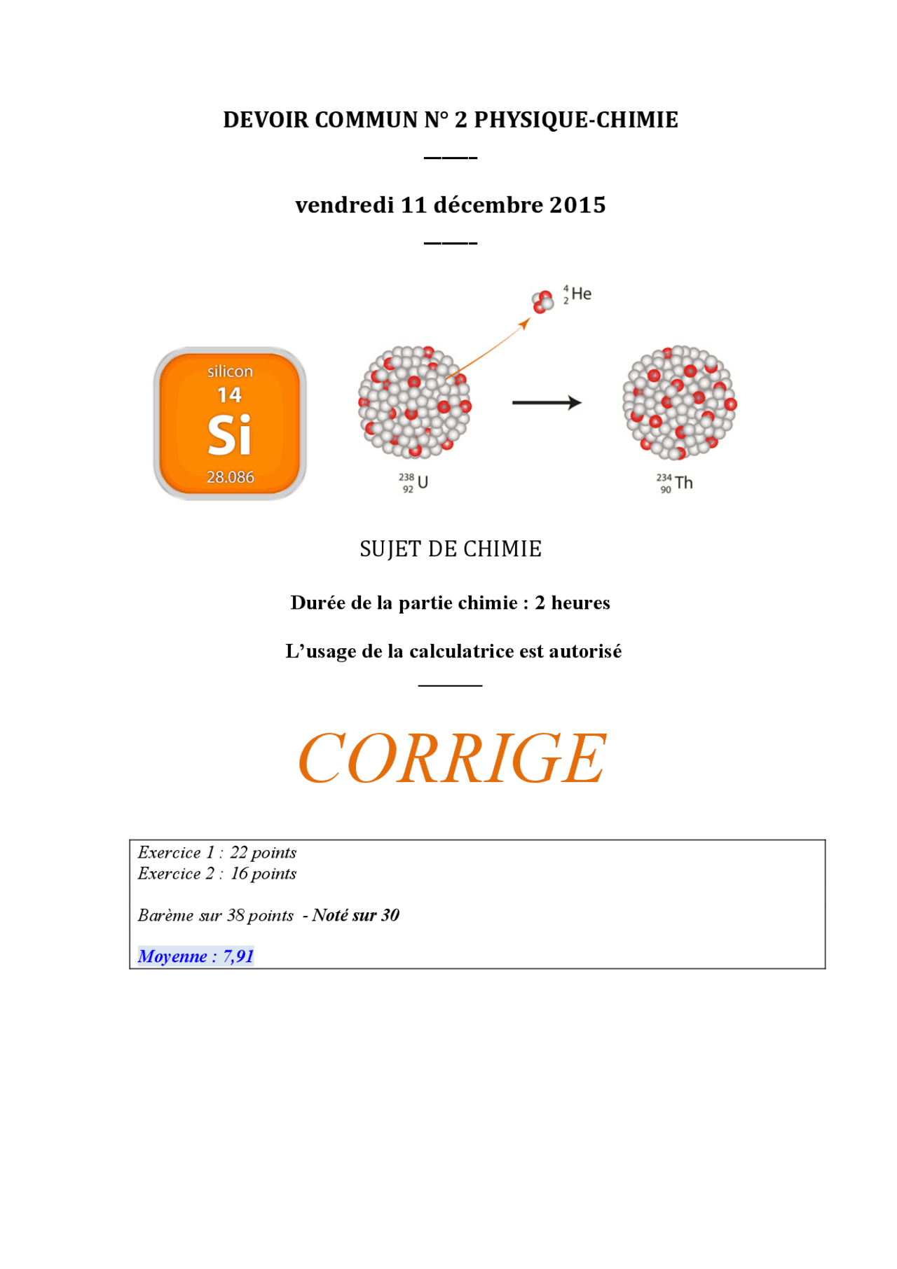 TD 4 : autour de l'équilibre chimique - Docsity