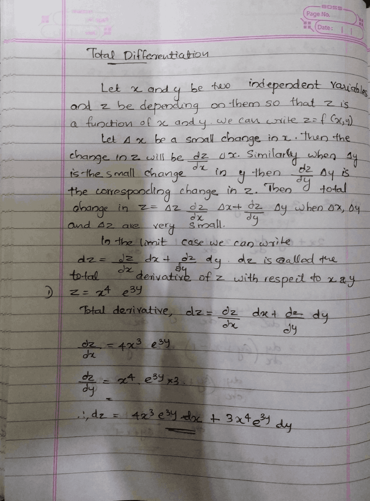 Total differentiation,partial differentiation. Docsity