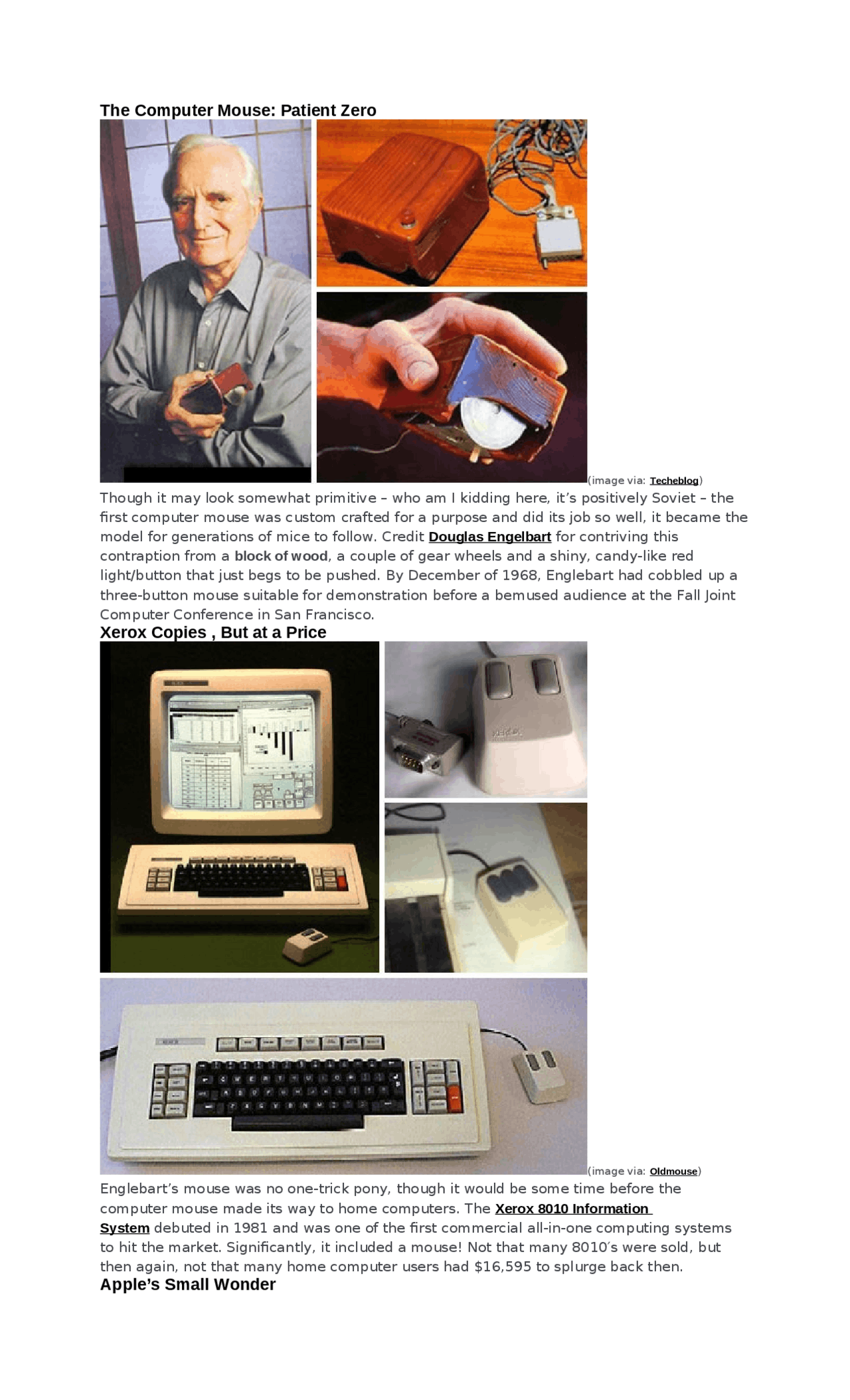 The Evolution of the Computer Mouse | Summaries Computer science | Docsity