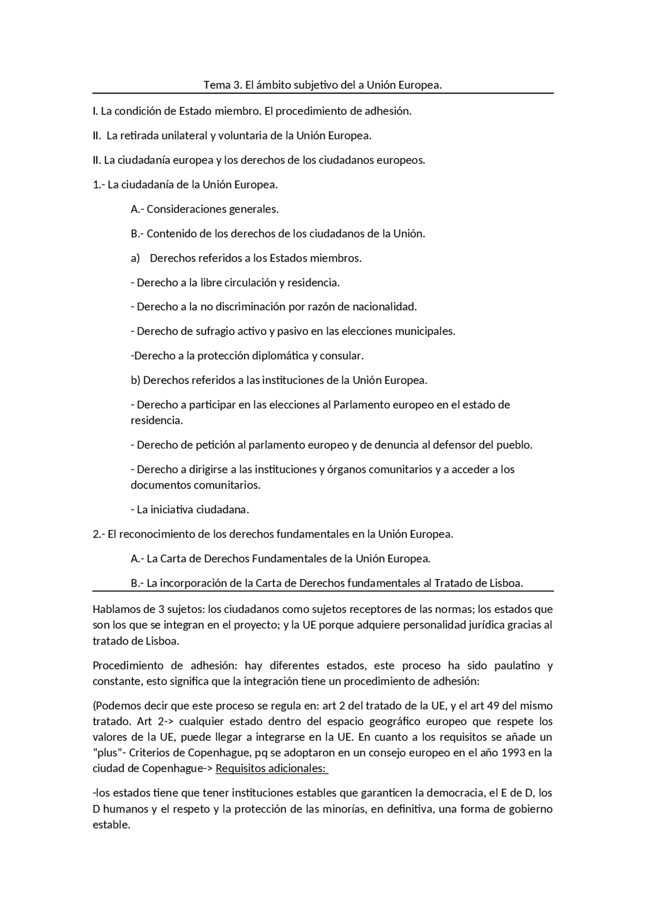Asignatura Instituciones de la Unión Europea - Docsity