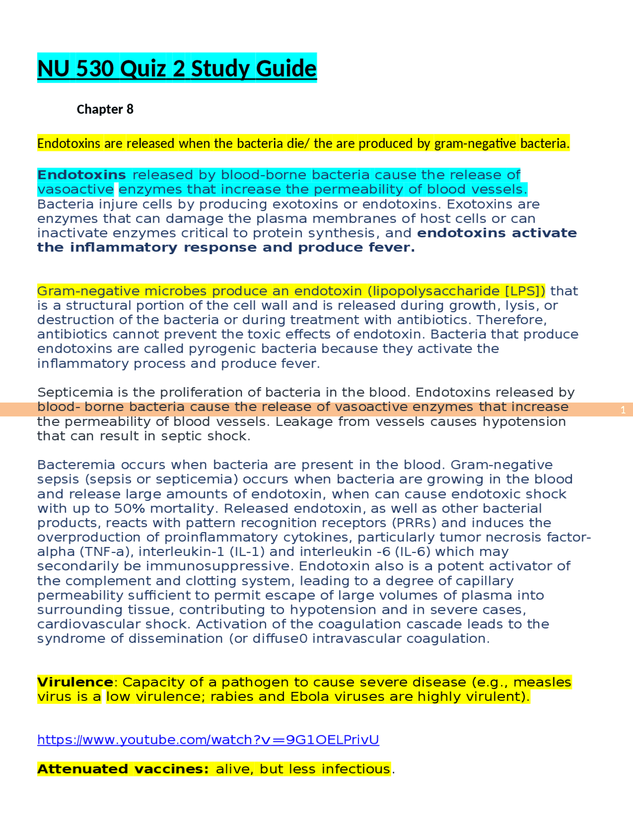 NSG 530 /NU 530 Quiz 2 Study Guide latest - Docsity