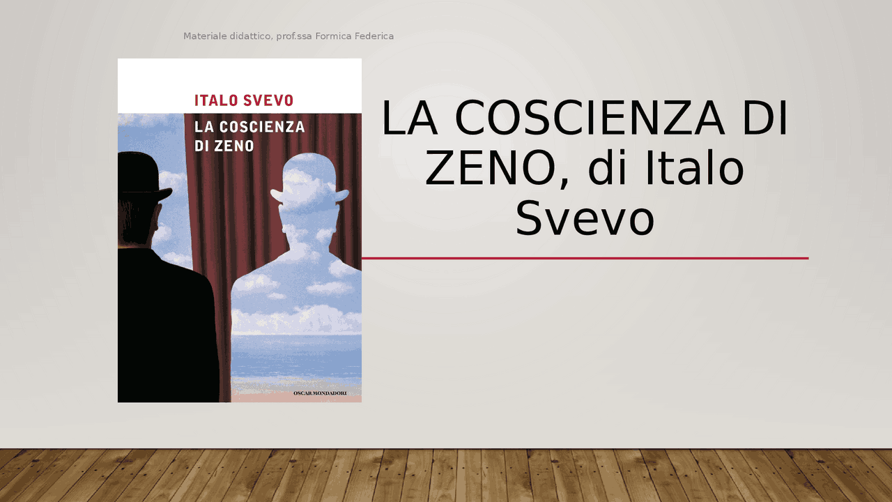 La coscienza di Zeno, Svevo - Docsity