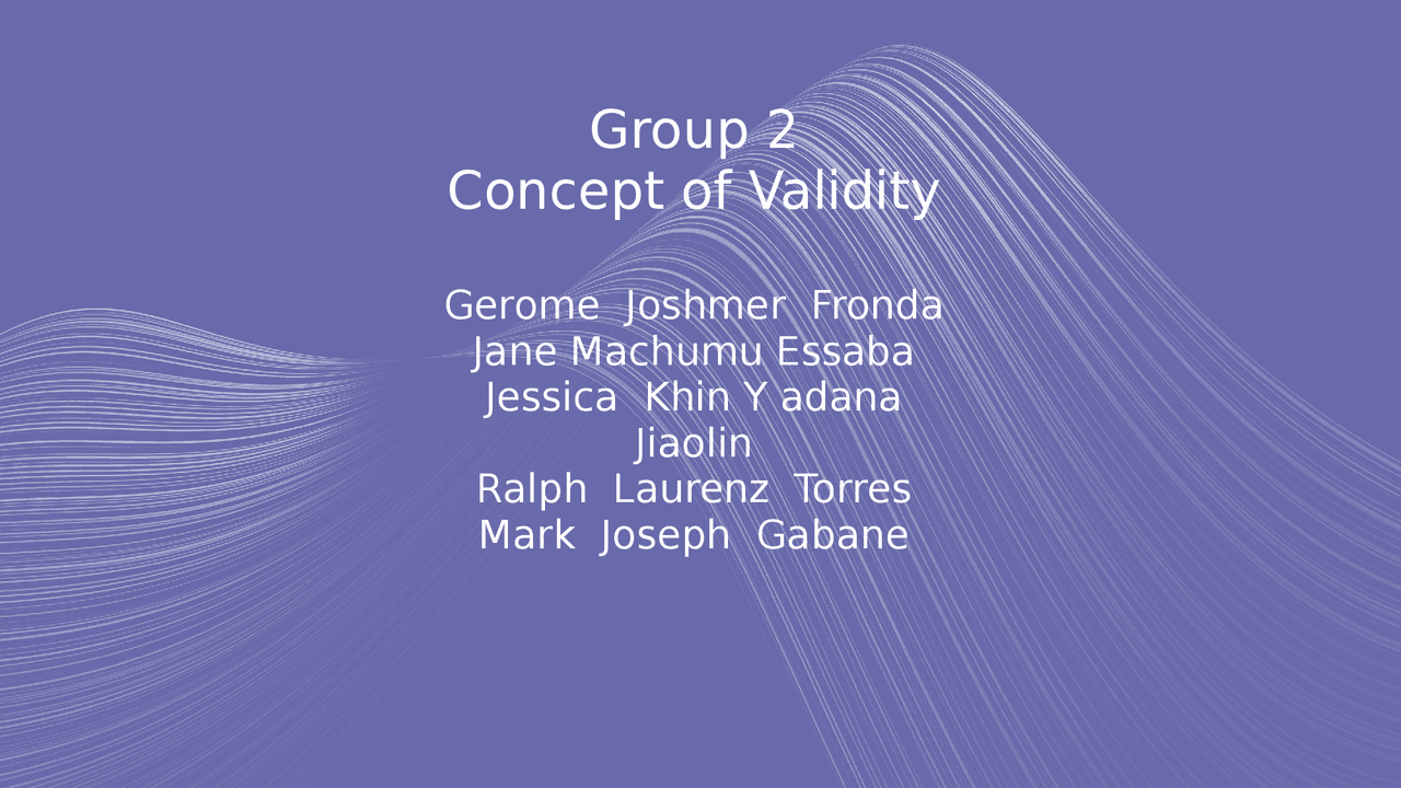 Concept Of Validity With Application Docsity Concept Of Validity With Application Docsity