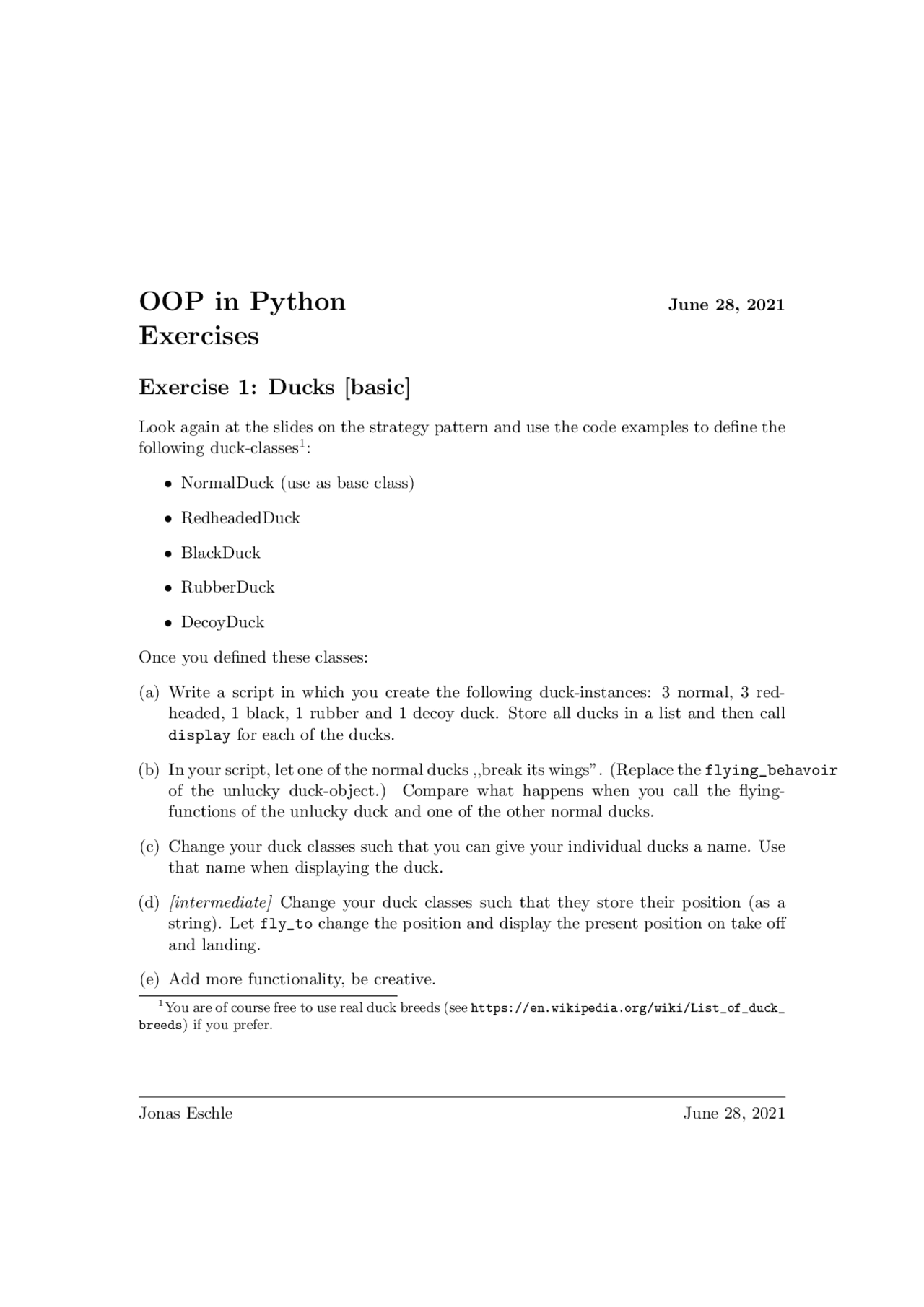 Object Oriented Programming In Python - Docsity