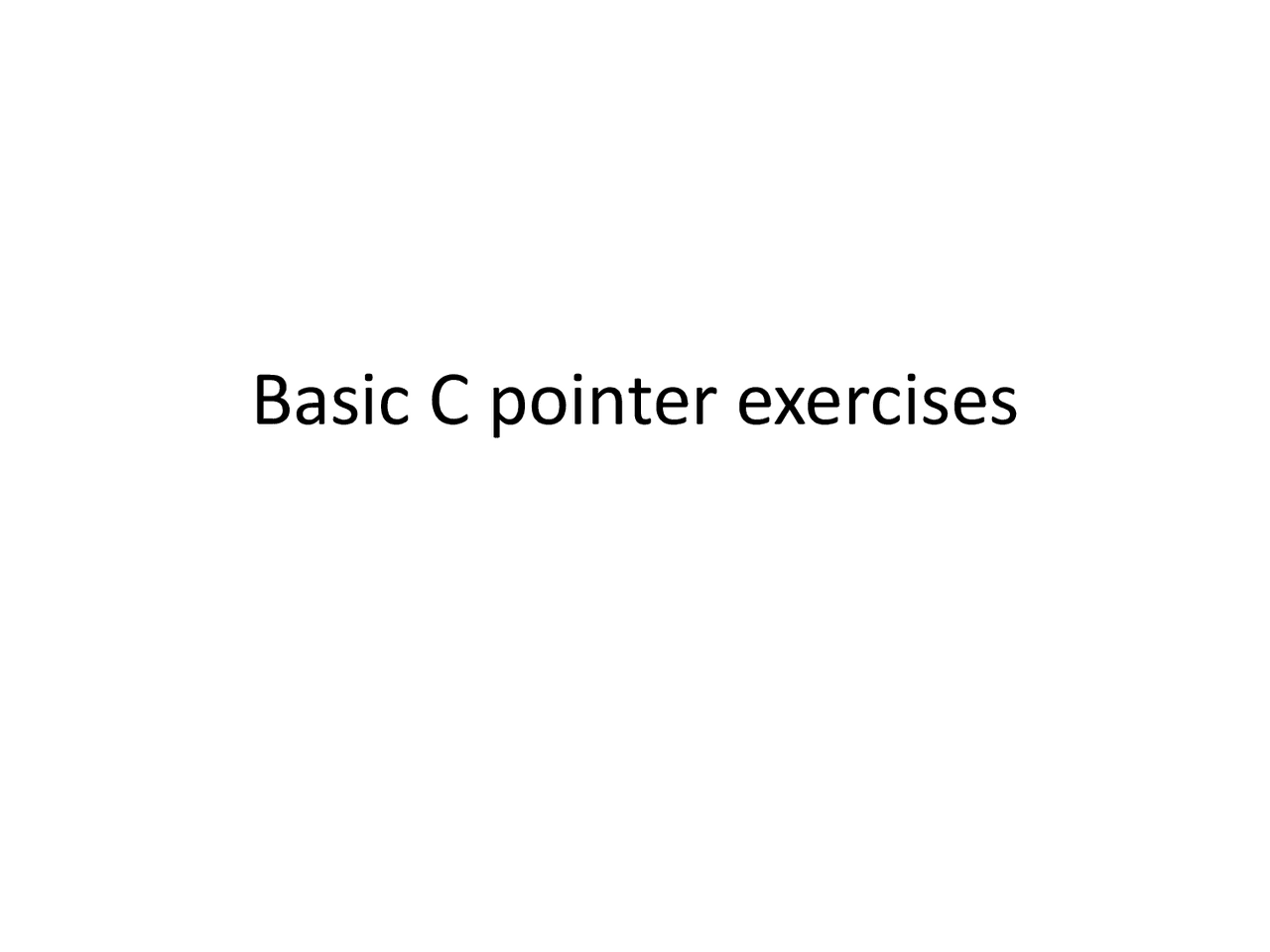 Basic C Programming Pointers - Docsity