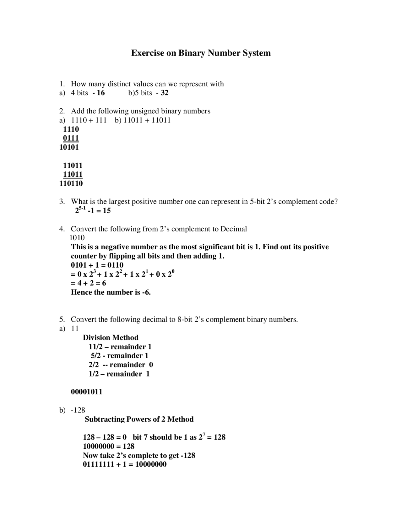 Binary Number System in Discrete Mathematics | Exercises Discrete ...