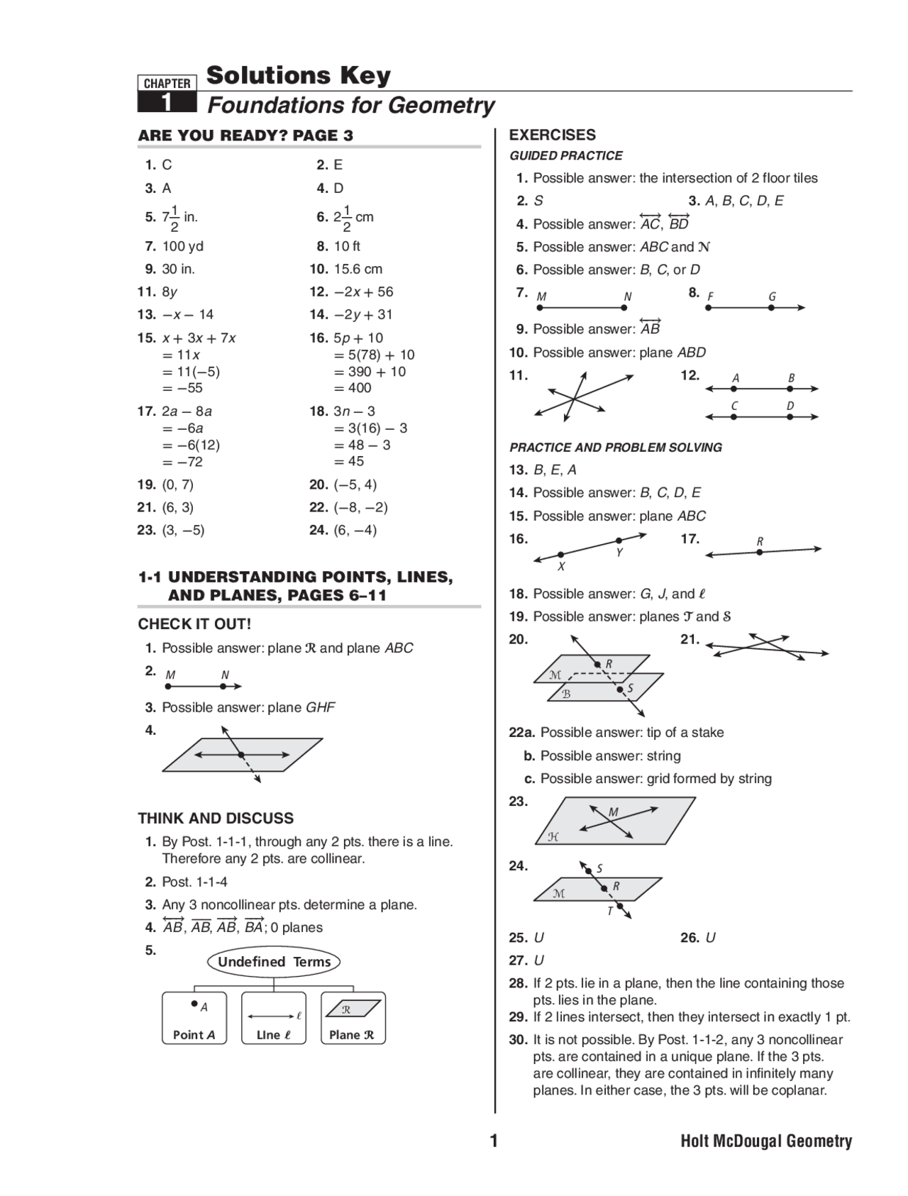 Practice and Problem Solving Excercises Geometry - Docsity