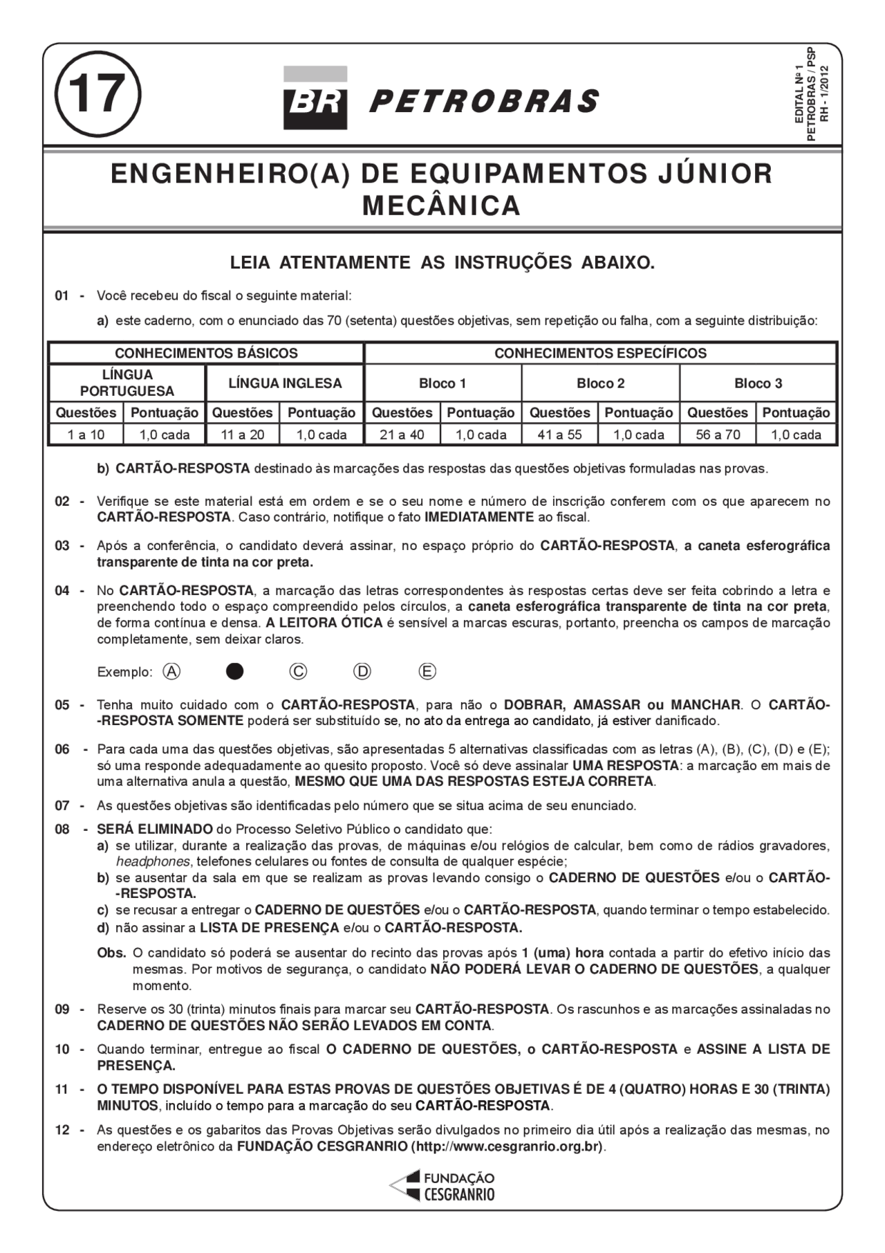 Prova Anterior Da Petrobras - BRAINCP