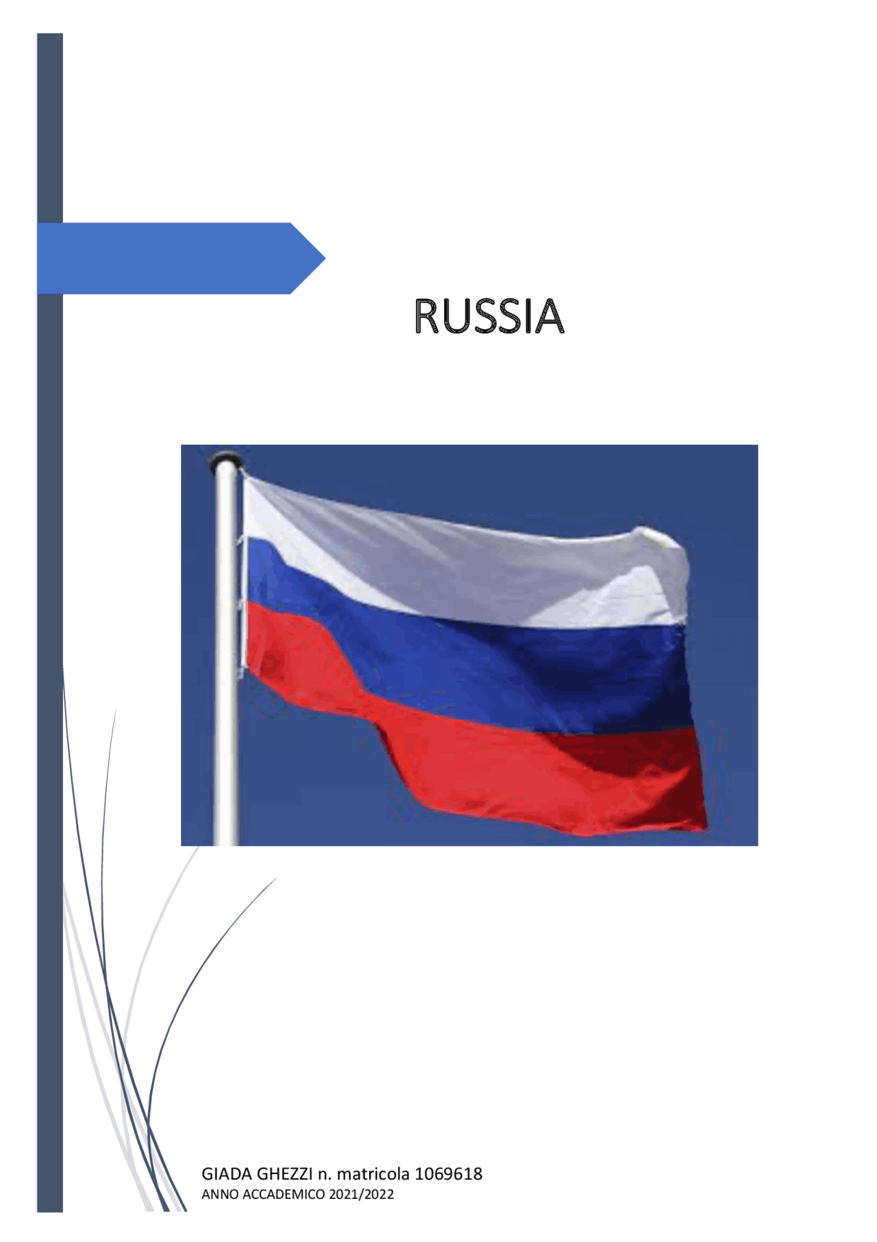 Approfondimento stato russo, forma di governo e stato Docsity