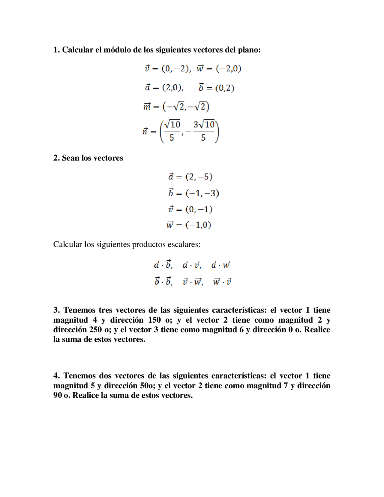 Practicas De Vectores Docsity Practicas De Vectores Docsity