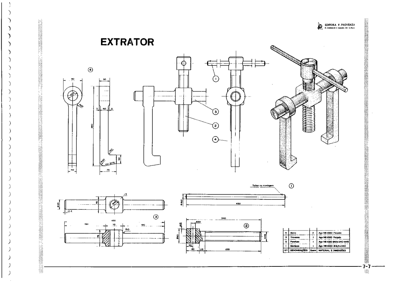 Desenho de Máquinas - Extrator - Docsity