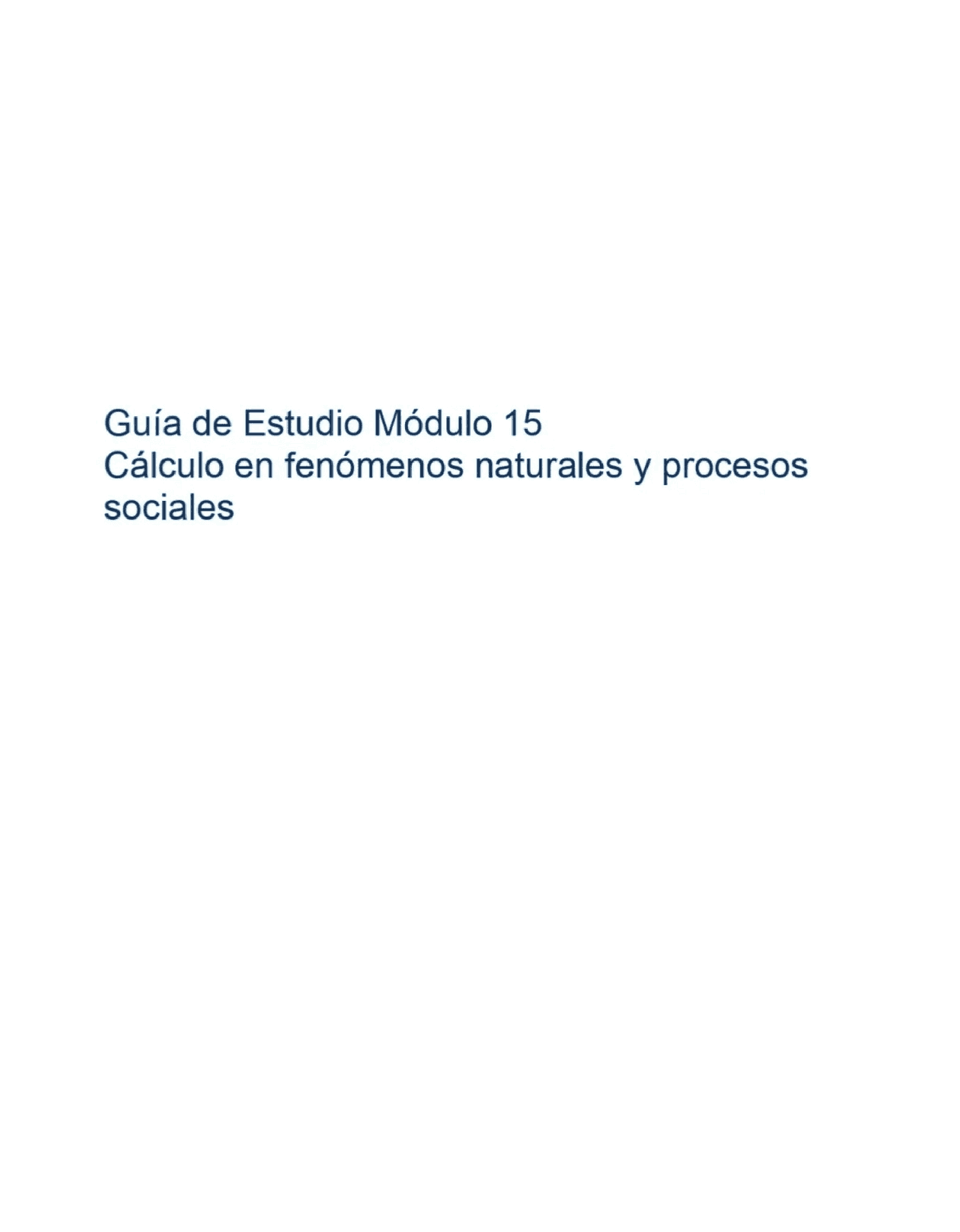 Guía de estudio; Módulo 15 | Ejercicios de Matemáticas | Docsity