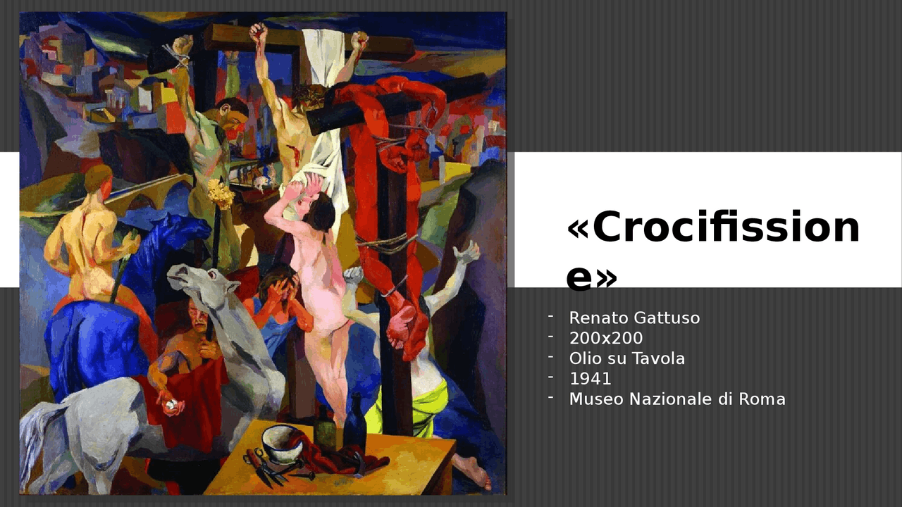 Pptx Crocifissione Renato Guttuso Docsity