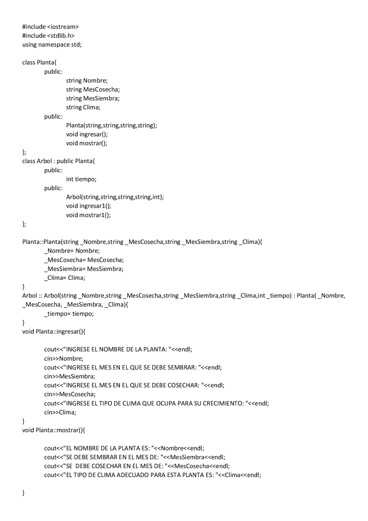 Programa en C++ POO (CLASES) | Ejercicios de Programación C | Docsity
