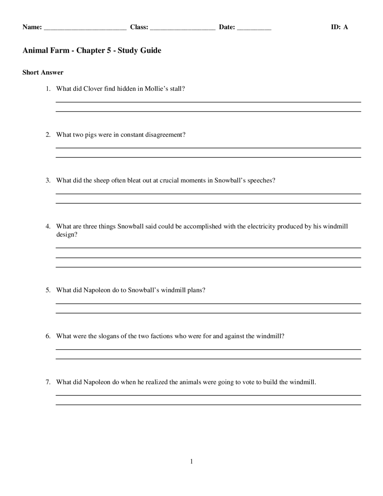 Chapter 5 - Study Guide - Docsity