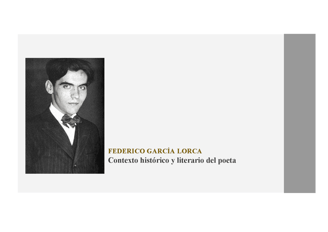 Contexto Hist rico Y Literario De Federico Garc a Lorca Docsity contexto-hist-rico-y-literario-de-federico-garc-a-lorca-docsity