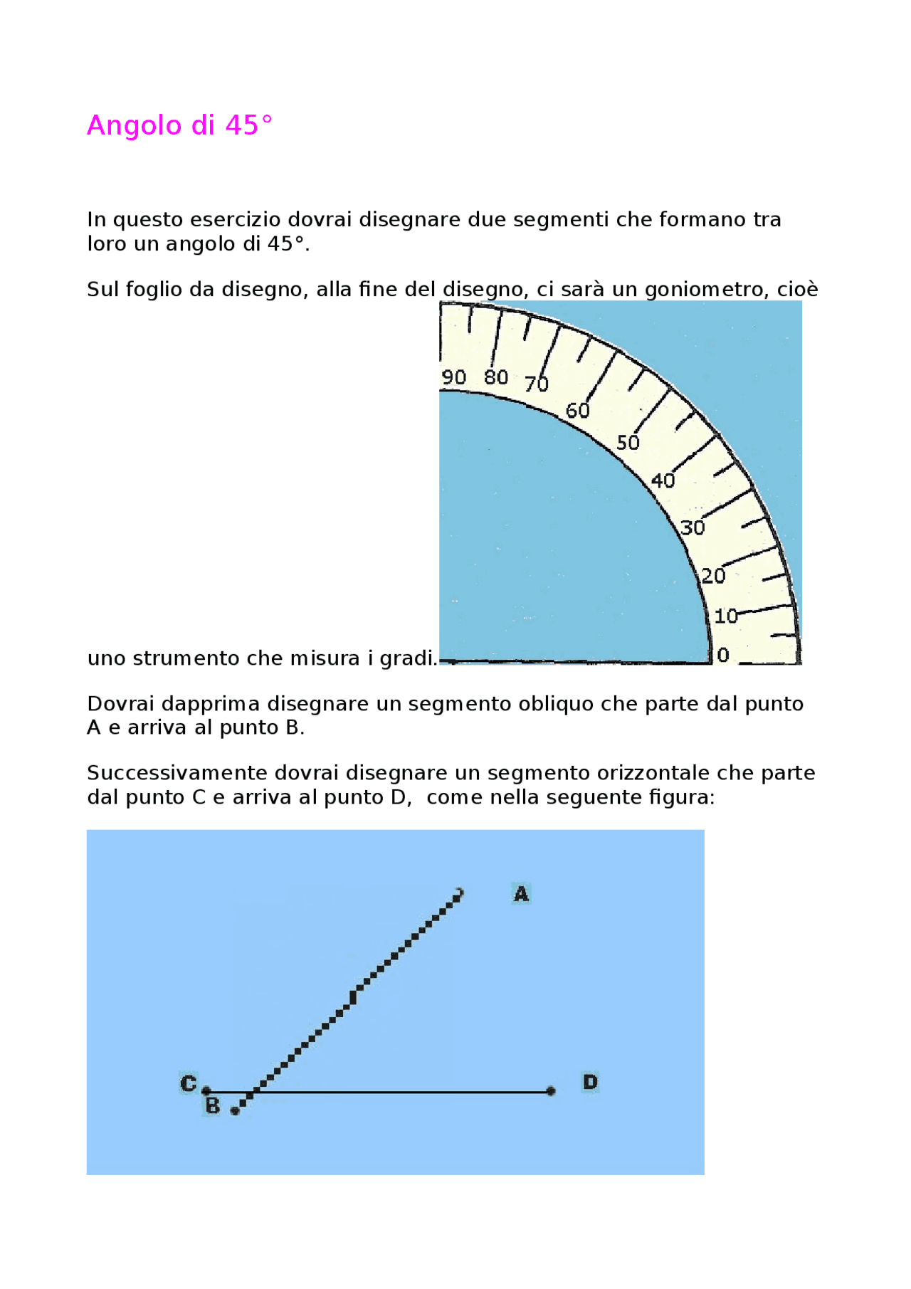 MATEMATICA ANGOLI DI 45 GRADI Docsity matematica-angoli-di-45-gradi-docsity