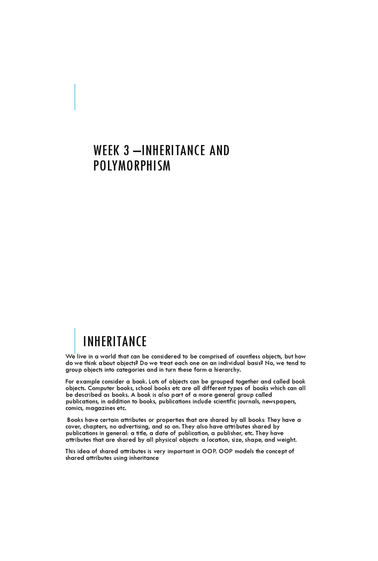 Object Oriented Programming - Docsity