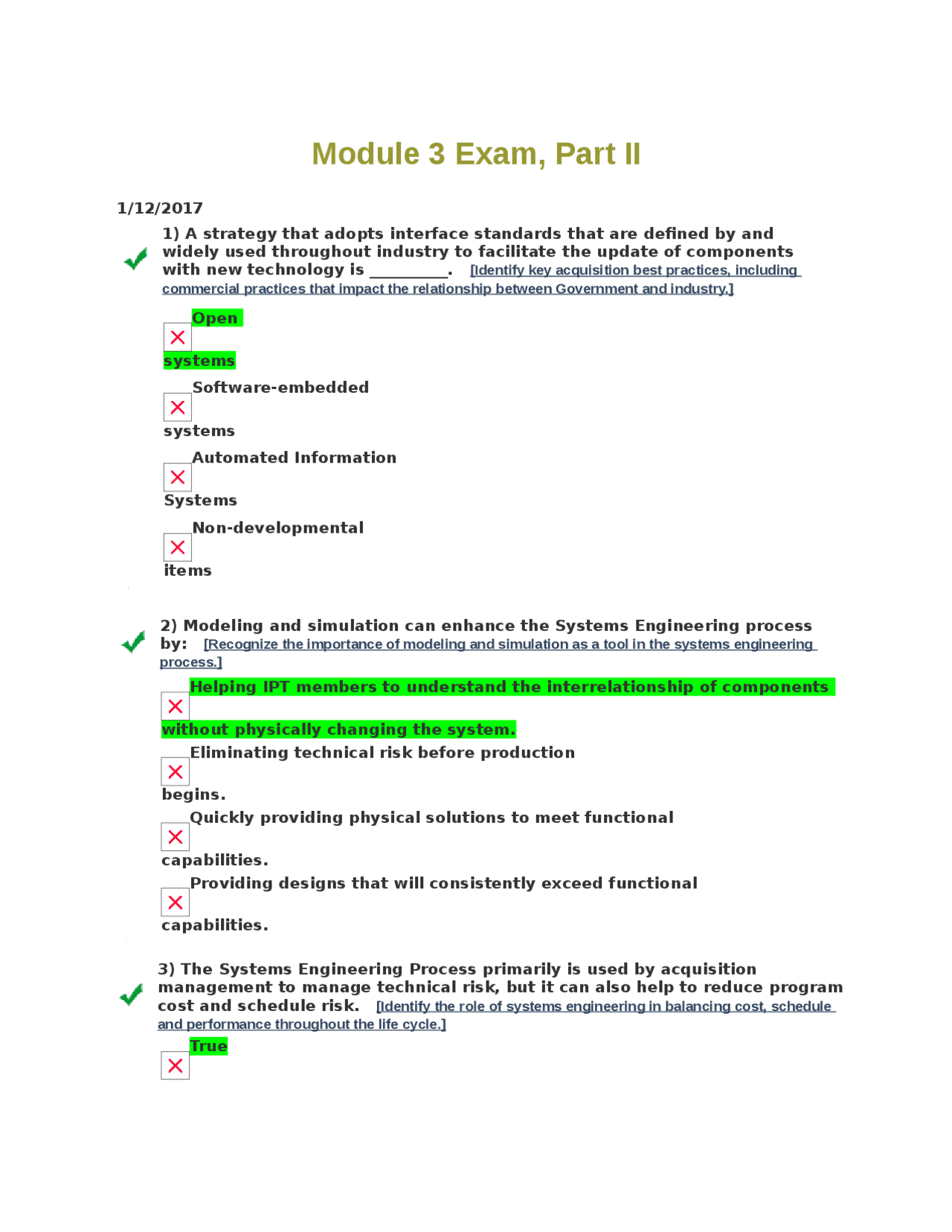 ACQ202 Module 3 Exam, Part II LATEST 2022. | Exams Data Acquisition |  Docsity