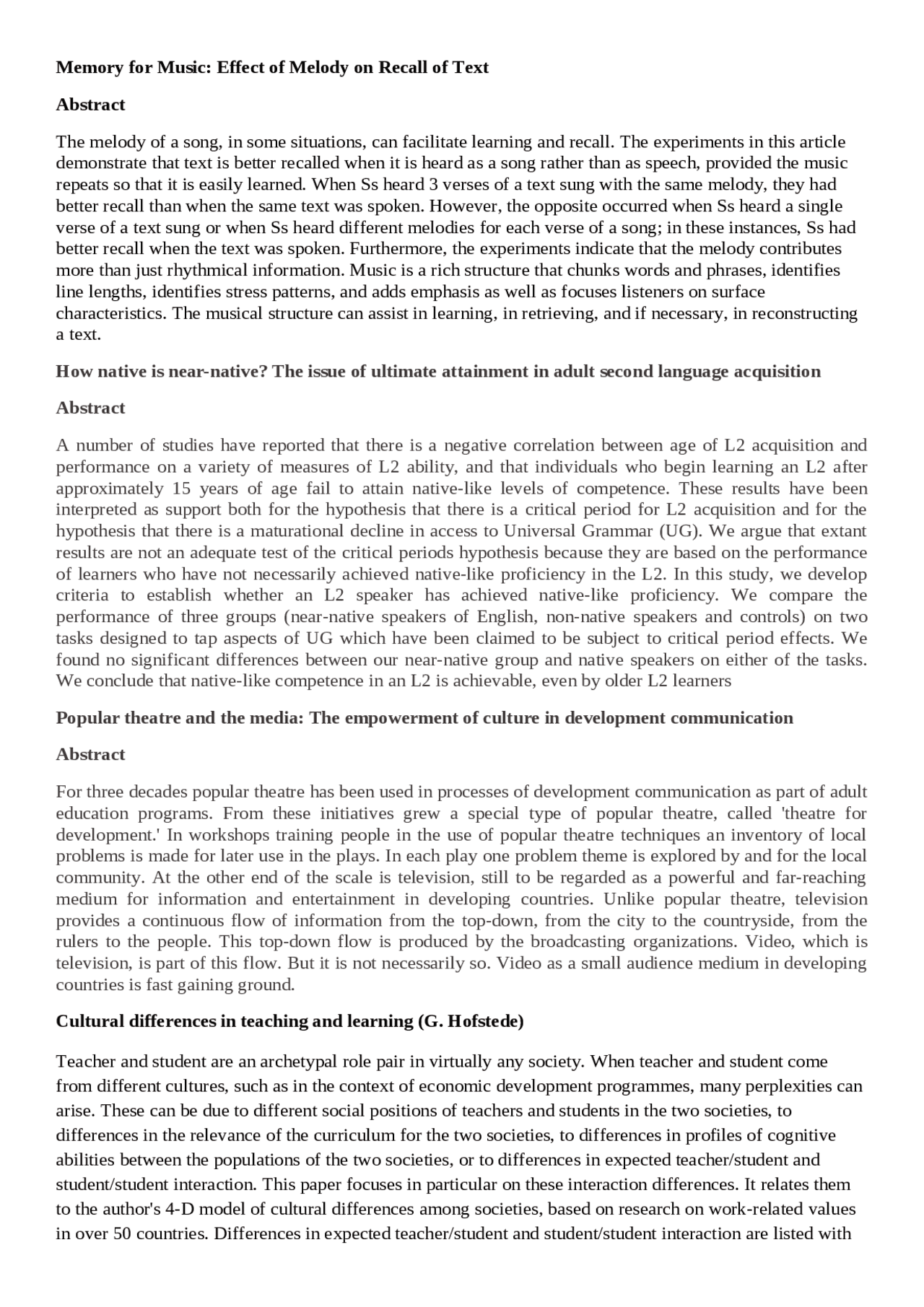Abstracts - how to write an abstract in English research - Docsity