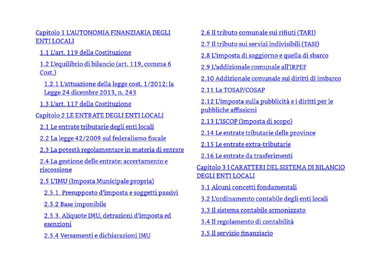 Riassunto Economia Enti Locali - Comuni | Schemi e mappe concettuali di