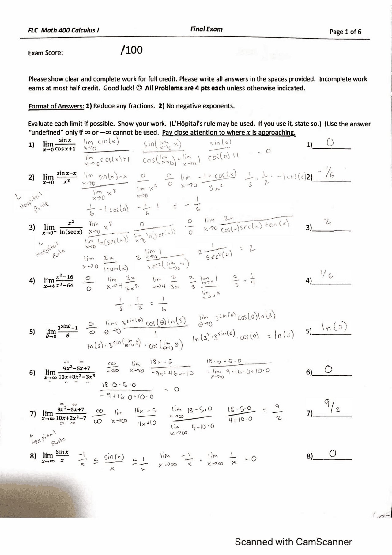 Math 30 Final Exam 2020 | Exams Calculus | Docsity