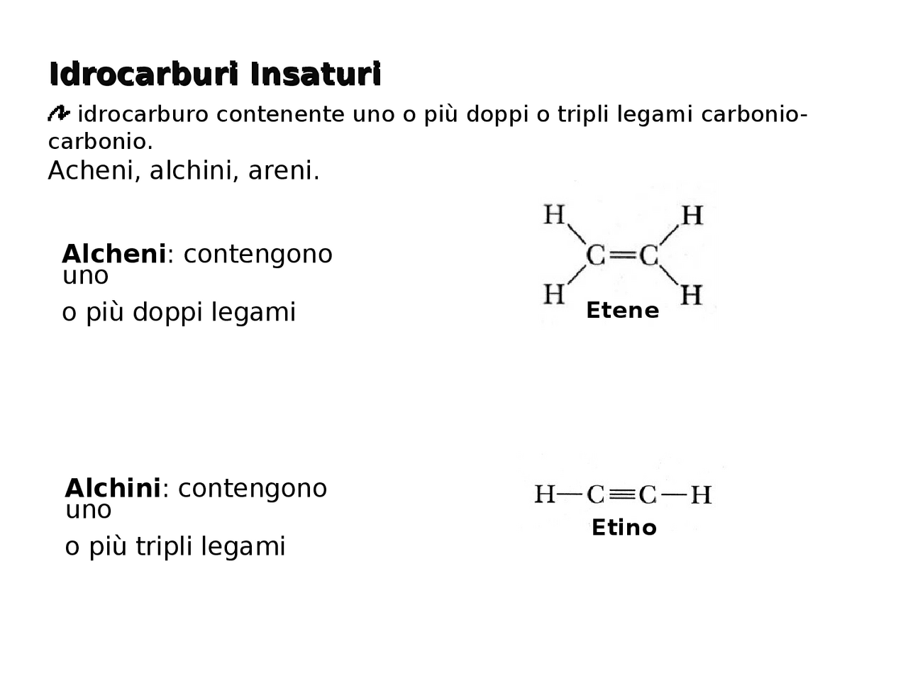Alcheni e alchini con spiegazioni e esempi Docsity